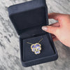 Antique Large 14k Gold Diamond Pearl Haloed Shining Purple Pansy Pendant / Pin - Video showing the piece