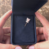 Antique 14k Rosy Yellow Gold Shell Carved Bust Stickpin