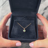 Vintage Small 14k Yellow Gold Emerald Diamond Starburst Halo Pendant - Video showing the piece