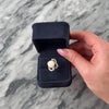 Vintage 14k White Gold 2.84ct Opal Diamond Swirling Asymmetric Elegant Cocktail Ring - Video showing the piece