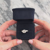 Vintage Platinum .57cttw Diamond Stunning Swooping Buckle Ring 6.00