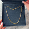 Estate Italian Lightweight 18k Yellow Gold Gleaming Paperclip Link Necklace - Video showing the piece