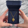 Antique 15k & 14k Yellow Gold Wonderful Satin Dangle Necklace - Video showing the piece