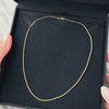 Estate German 14k Yellow Gold 1.6mm Sleek Tubular Snake Chain 18