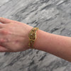 Vintage 14k Yellow Gold Diamond Floral Bracelet - Video showing the piece