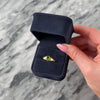Antique 10k Rosy Yellow Gold Green Glass Floral Setting Accented Shoulder Ring - Video showing the piece