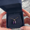 Vintage 14k Yellow Gold Amethyst Pendant - Video showing the piece