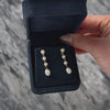 Vintage 18k Yellow Gold Pearl Lustrous Glow Dangle Earrings - Video showing the piece
