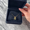 Vintage 14k Yellow Gold 3.34ct Lemon Quartz Sleek Multi-Ring Solitaire Slide Pendant - Video showing the piece