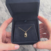 Vintage 14k Yellow Gold Opal Onyx Checkerboard Inlay Rectangle Pendant - Video showing the piece