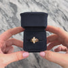 Vintage 14k Yellow Gold Pearl Elegant Luminous Line Ring - Video showing the piece