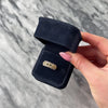 Estate 14k Rose Gold Yellow Diamond White Diamond Dazzling X Scallop Border Band Ring - Video showing the piece
