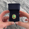 Vintage Substantial 14k Yellow & Rosy Yellow Gold 4.73ct Jade Diamond Brutalist Oceanic Setting Ring - Video showing the piece