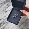 Antique Art Deco Platinum 1.2cttw Ruby Rose Cut Diamond Fantastic Brooch / Pin - Video showing the piece