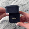 Vintage 14k Yellow Gold Blue Sapphire Diamond Alternating Channel Band Ring - Video showing the piece