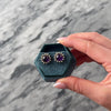 Vintage 14k Yellow Gold 4.55cttw Amethyst Diamond Fabulous Cabochon Halo Stud Earrings - Video showing the piece