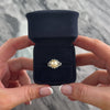 Vintage 18k White Gold Pearl Diamond Dazzling Round Halo Ring - Video showing the piece