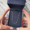 Estate Italian 14k Yellow Gold 3.1mm Bauble Station Chain 17.25