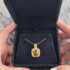 Vintage 14k Yellow & White Gold 7.49cttw Citrine Diamond Checkerboard Pendant - Video showing the piece
