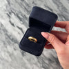 Vintage 14k Yellow Gold Diamond Brushed Rounded Inset Band Ring - Video showing the piece