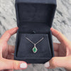 Vintage 18k White Gold .98ct Emerald Diamond Dazzling Waving Halo Pendant - Video showing the piece