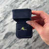 Vintage 14k White Gold .86ct Peridot Diamond Hugging Curved Swish Ring - Video showing the piece