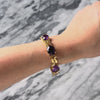 Vintage 14k Yellow Gold 34cttw Amethyst Dazzling Chunky Tennis Bracelet - Video showing the piece