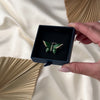 Antique 14K Yellow Gold Diamond Green Guilloche Enamel Butterfly Pin / Brooch - Video showing the piece