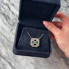 Vintage Italian 14k White Gold .67cttw Diamond Emerald Fantastic Geometric Openwork Necklace - Video showing the piece