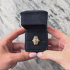 Vintage 14k Yellow & White Gold Diamond Bold Geometric Shield Ring - Video showing the piece