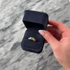 Vintage 14k Yellow Gold Mint Tourmaline Vivid Geometric Solitaire Ring - Video showing the piece