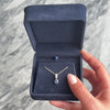Vintage Platinum Blue Sapphire Diamond Dazzling Drop Pendant - Video showing the piece