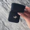 Antique 14k White Gold .372cttw Old Mine Cut Diamond Sparkling Bypass Ring  - Video showing the piece