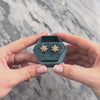 Vintage 14k Yellow Gold Diamond Blooming Tropical Flower Stud Earrings - Video showing the piece