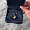 Antique 14k Yellow Gold Amethyst Wondrous Carved Thistle Charm / Pendant - Video showing the piece
