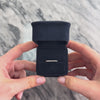 Estate 18k White Gold Brushed Artistic Star Detail Band Ring - Video showing the piece