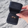Antique Victorian 14k Rosy Yellow Gold Garnet Pearl Decorated Line Ring - Video showing the piece