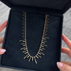 Vintage 14k Yellow Gold 1.31cttw Diamond Fringe Collar Statement Necklace - Video showing the piece
