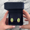 Vintage 14k Yellow Gold 4cttw Jade Textured Naturalistic Leaf Statement Earrings - Video showing the piece
