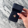 Vintage 14k Yellow Gold .6ct Ruby Diamond Stacked Marquise Halo Ring - Video showing the piece