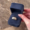 Vintage 14k Yellow Gold Tall Ribbed Dome Band Ring - Video showing the piece