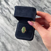 Vintage 10k Yellow Gold 2.58ct Spinach Jade Dainty Ruffled Oval Ring - Video showing the piece