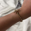 Vintage Italian 14k Yellow Gold Toggle Rollo Link Bracelet - Video showing the piece