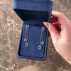 Estate 14k White Gold Diamond Interlocking Circle Cable Chain Dangle Stud Earrings - Video showing the piece