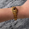 Antique Rare 18k Yellow Gold 2.61ct Garnet Diamond Handcrafted Bracelet - Video showing the piece