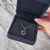 Antique Large 14k Yellow Gold 5.4ct Amethyst Rondel Charm / Pendant - Video showing the piece