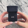 Vintage 14k White Gold Blue Sapphire Diamond Sleek Alternating Channel Band Ring - Video showing the piece