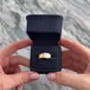 Vintage 14k Yellow & White Gold Diamond Sleek Textured Buckle Band Ring - Video showing the piece