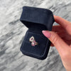 Vintage 14k Yellow & White Gold Diamond Ruby Fabulous Pear Halo Duo Ring - Video showing the piece