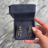Antique Victorian Large 10k Yellow Gold Onyx Pearl Incredible Teardrop Earrings - Video showing the piece